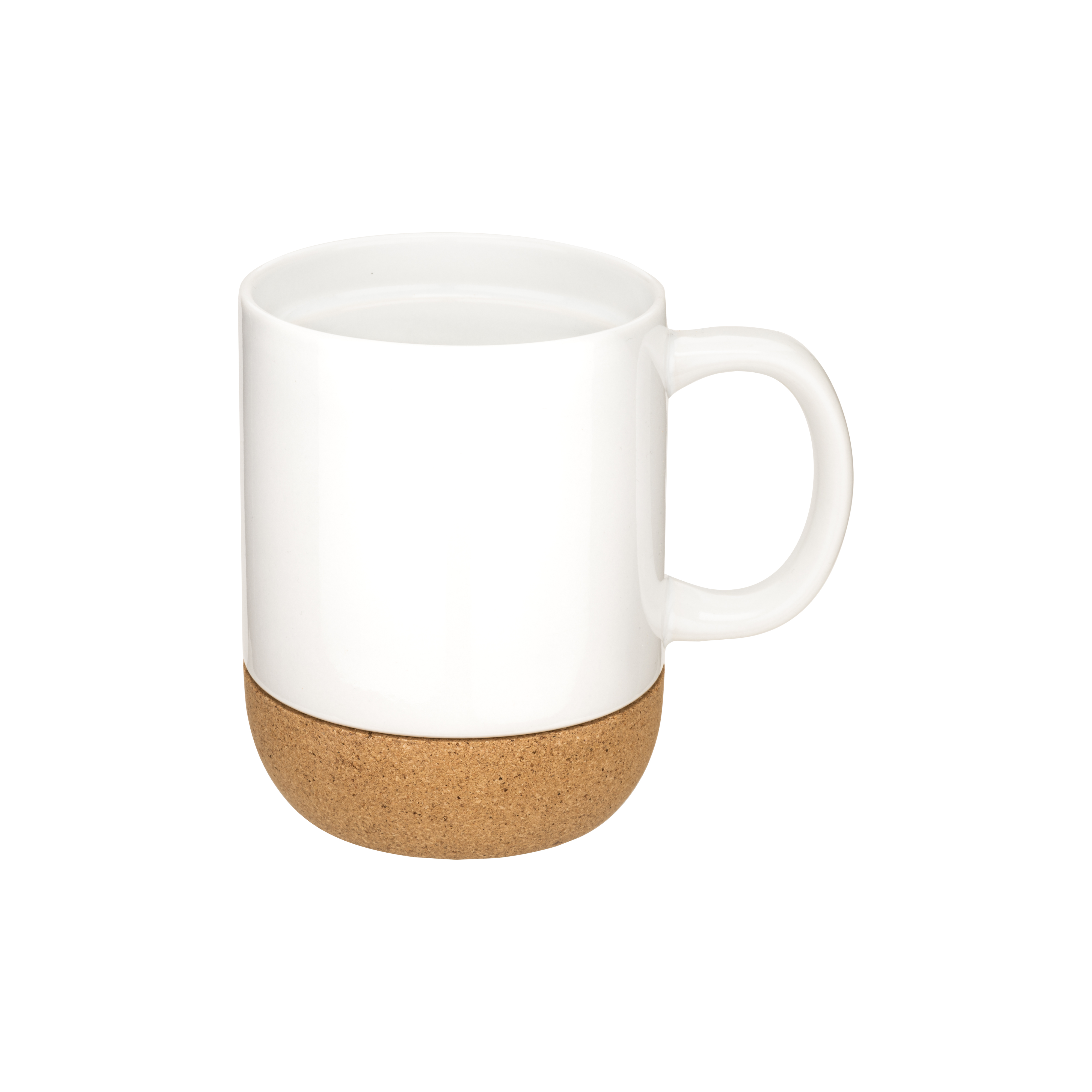 410 ml ceramic mug with separable cork base White