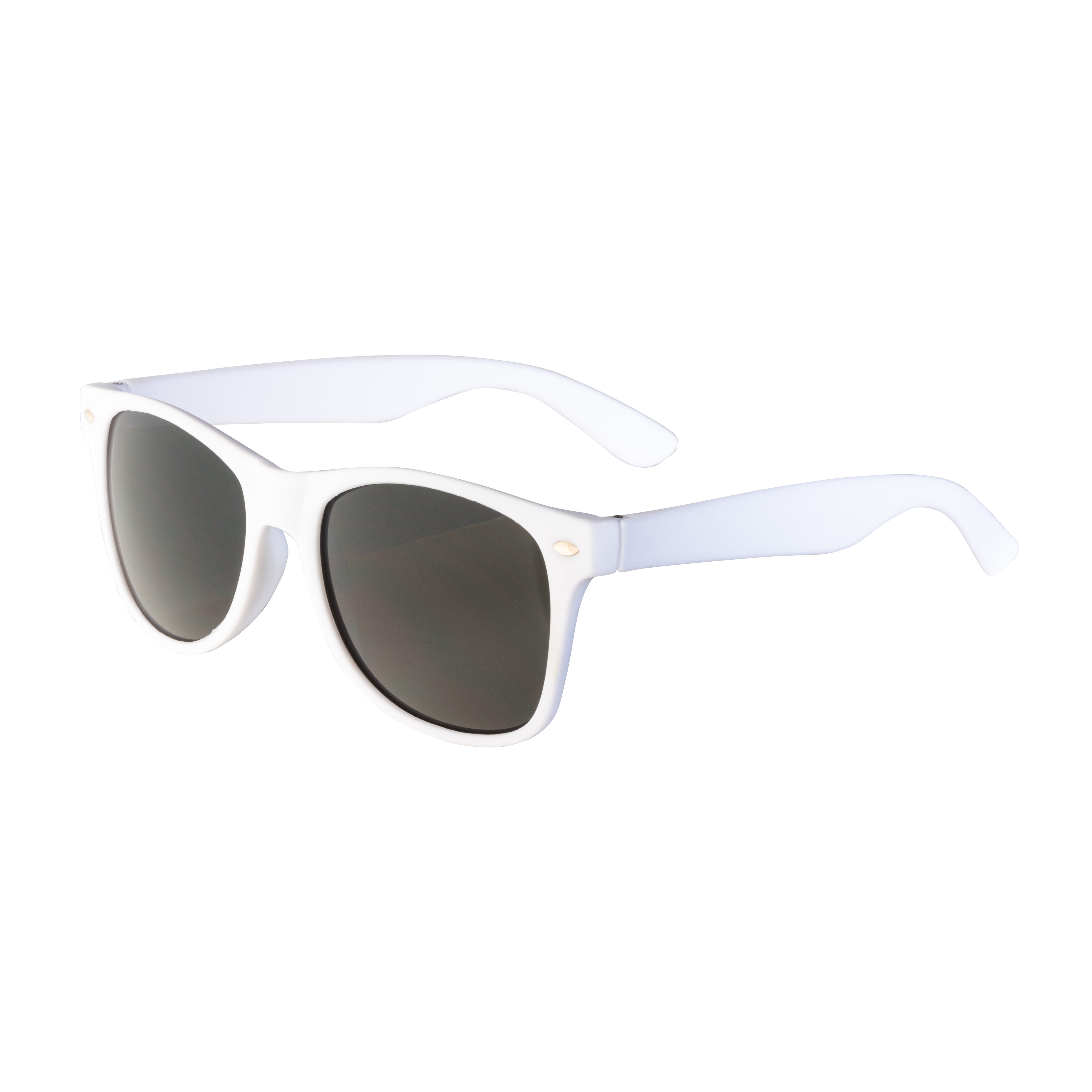 UNISEX sunglasses plastic frame polycarbonate lenses White
