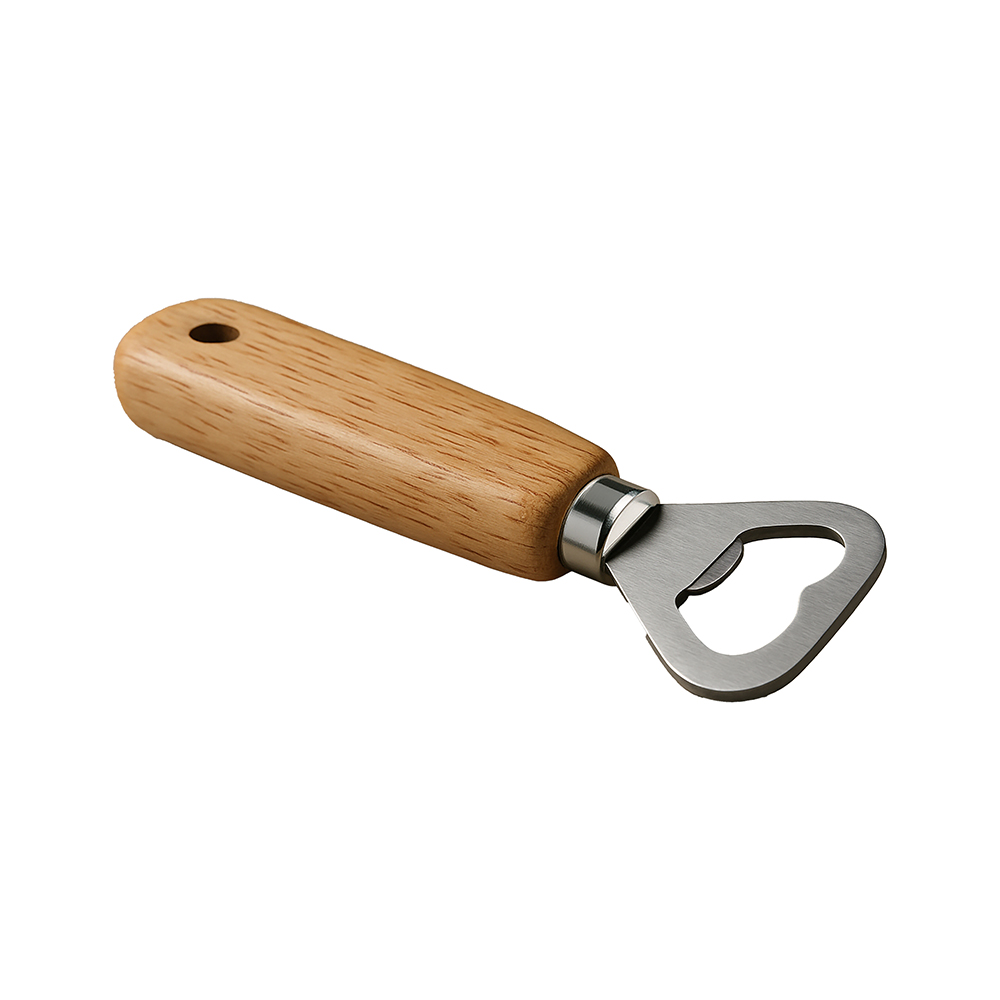 Metal and wooden bottle opener Natural