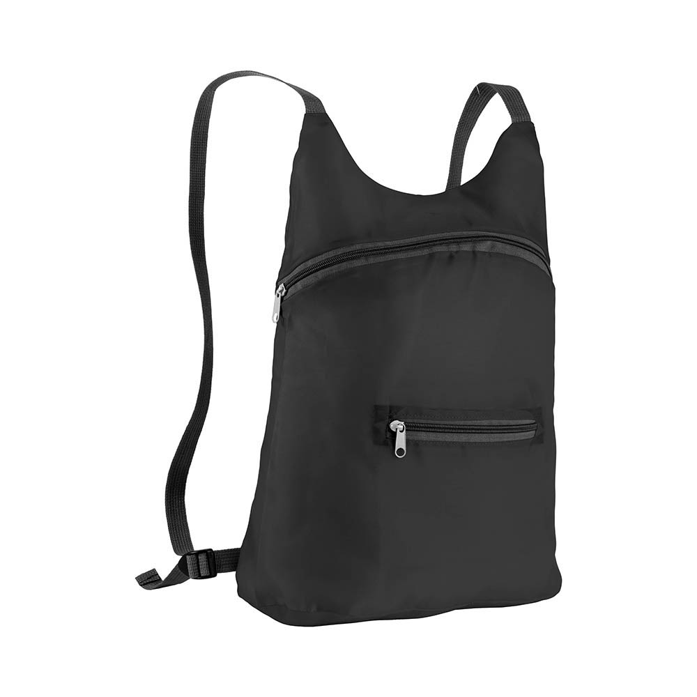 210T polyester foldable running backpack Black